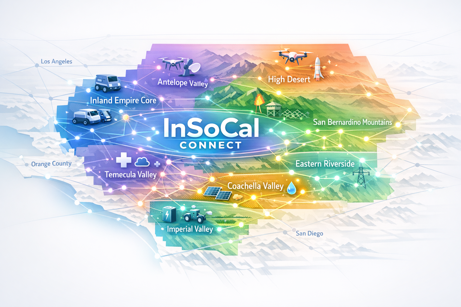 Stylized Southern California Map